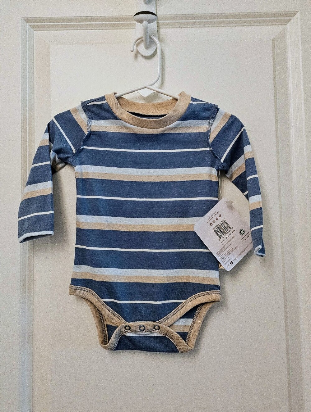 NEW Burt's Bees Baby Organic Cotton Long-Sleeve Bodysuit 0-3m